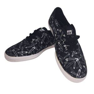 Keds Womens Black/Silver Sneakers Shoes WF52146M  US sz 8 Euro 37 UK 4M NEW